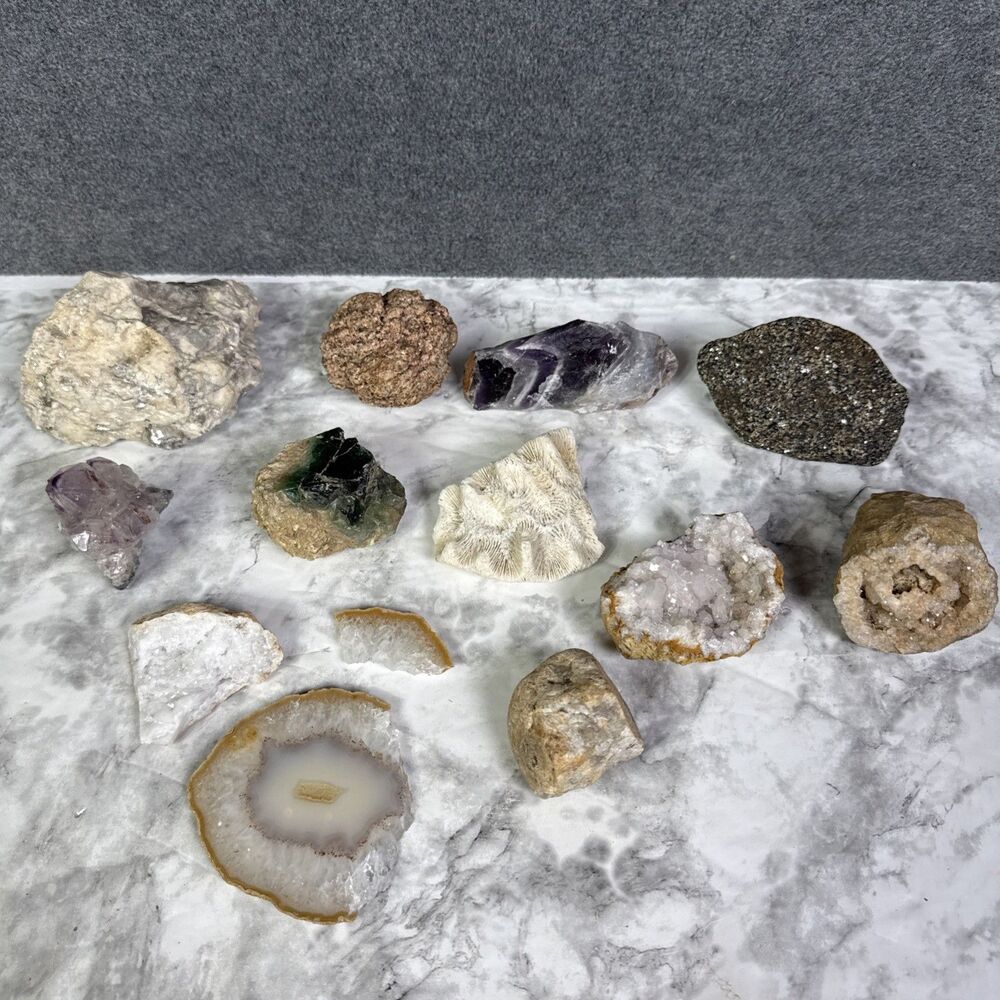 Lot Of Large Crystals Collection Different Minerals #4 Over 3.5 Pounds